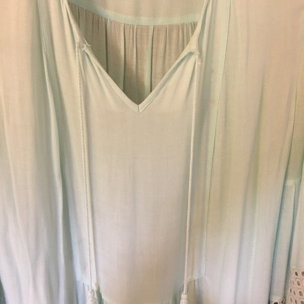 Merona pretty mint color with soft eyelet details